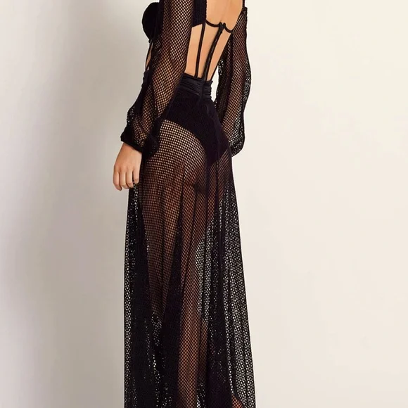 PatBO Monstera Netted Bustier Beach Dress BNWT - Picture 4 of 8